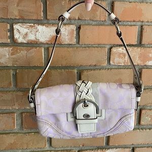 Lilac and white Coach purse in like-new condition!